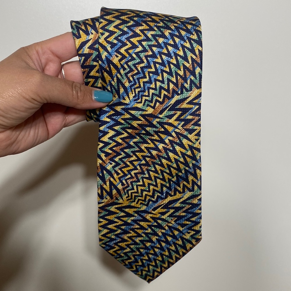 Missoni Cravatte 100% Silk Neck Tie Abstract Design